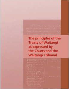 Cover of The Principles of the Treaty of Waitangi as expressed by the Courts and the Waitangi Tribunal