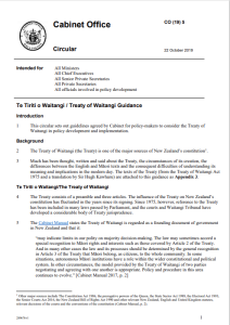 Cover for Cabinet Manual on Te Tiriti o Waitangi /Treaty of Waitangi Guidance