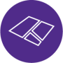 Purple icon showing outline of land areas