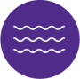Purple icon of wave lines