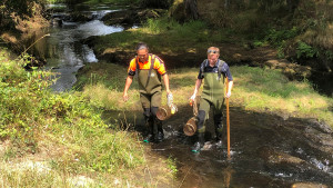 Image of two people in a stream