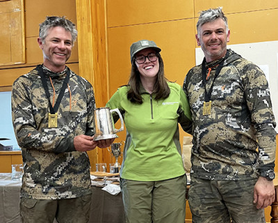 The winning team shot a record total of 1092.09 kilograms of koi in the Whangamarino wetland.