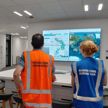Regional flood response team monitors evolving situations